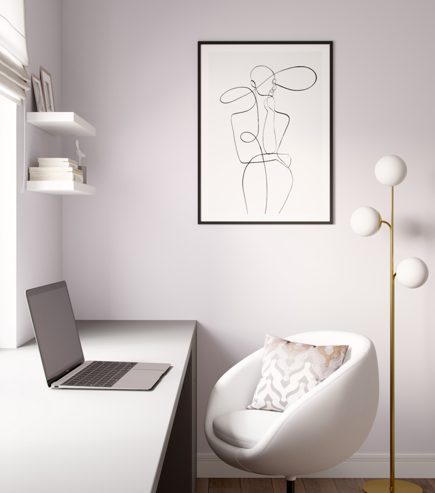 Сиреневая квартира для мамы и дочки