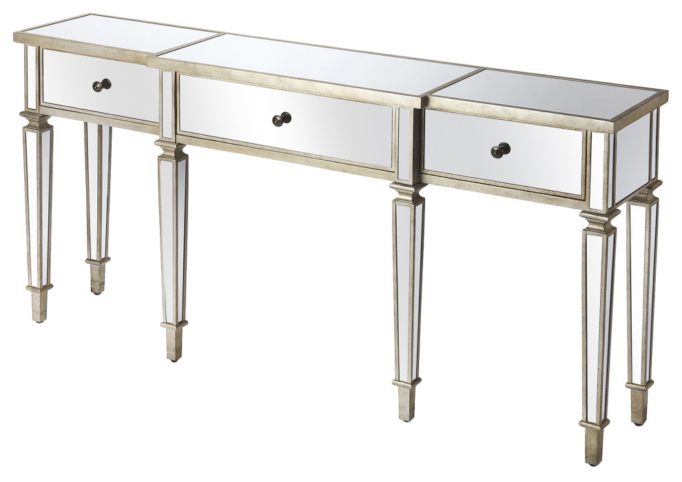 Butler Hayworth Mirrored Console Table Transitional Console