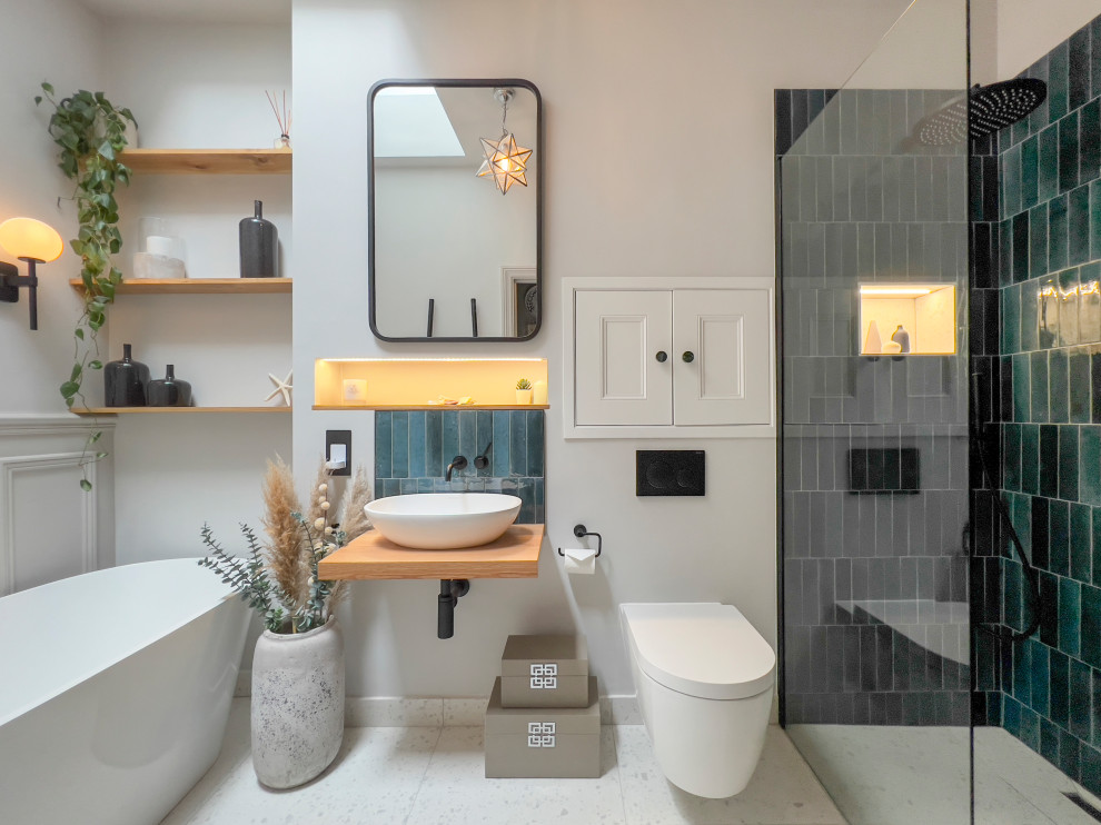 Example of a small danish bathroom design in Other