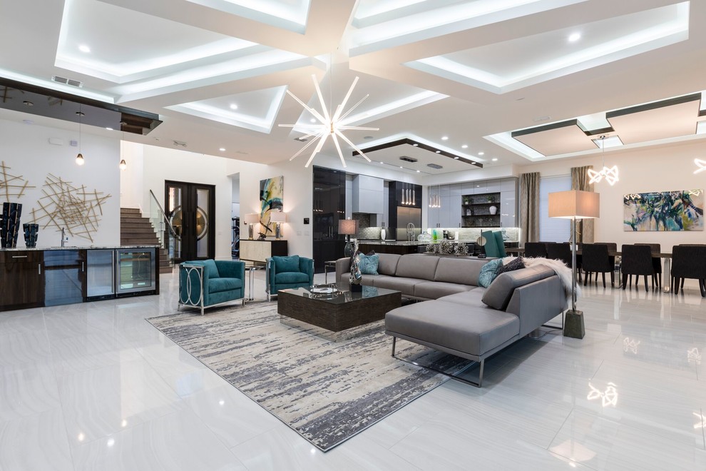 Zimmerman Residence - Geometric designs can work wonders in any room – they can trick the eye into height, width, depth and everything in between.