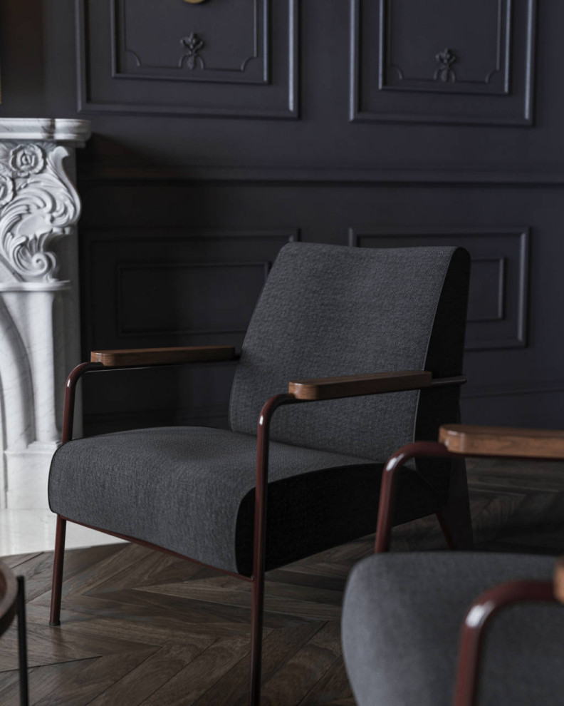 Black interior for a bachelor in St. Petersburg, 75m2