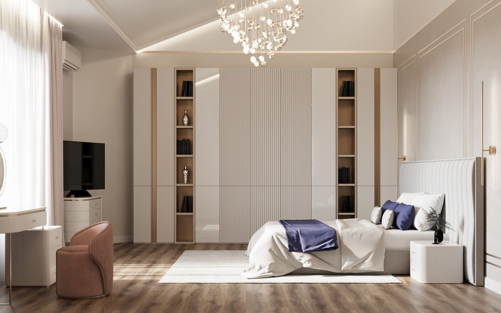 Спальная комната. Из дизайн проекта дома в поселке "Лесной остров"