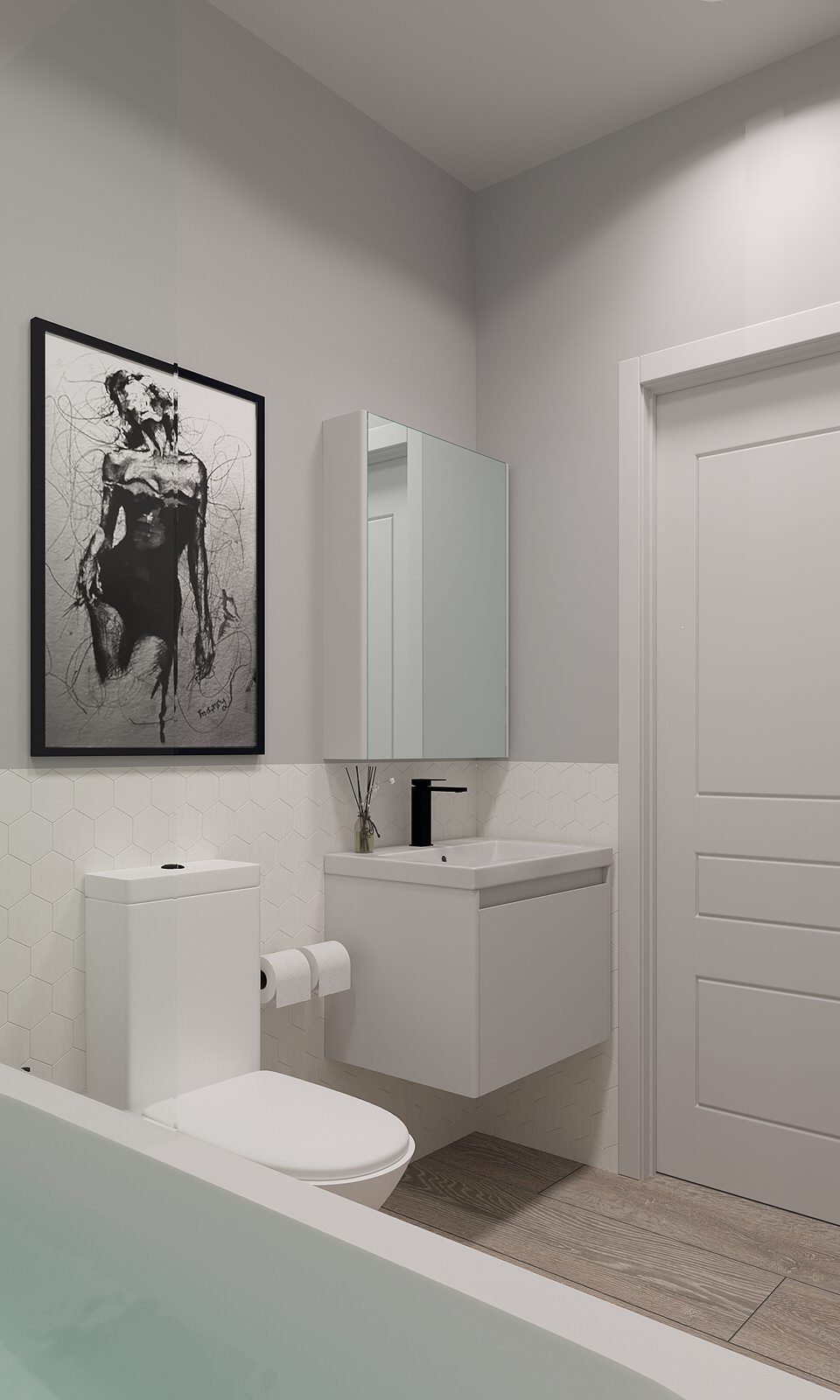 Санузел в современном стиле 4 м2