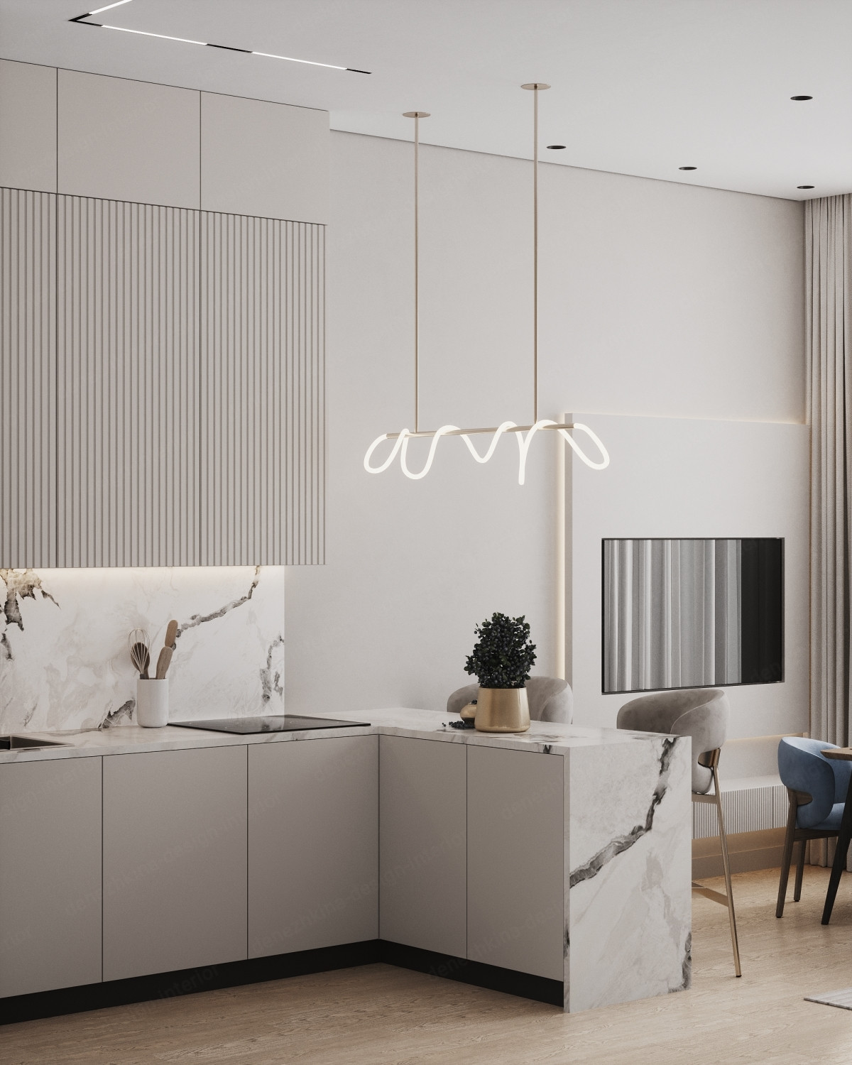 Дизайн проект 3 комнатной квартиры - ЖК Резиденция Архитекторов