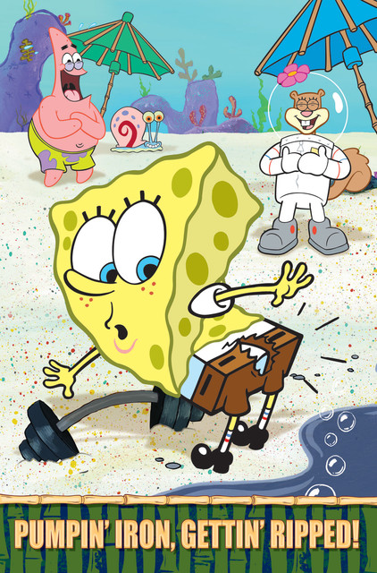 Spongebob Ripped Poster Contemporary Kids Wall Decor By