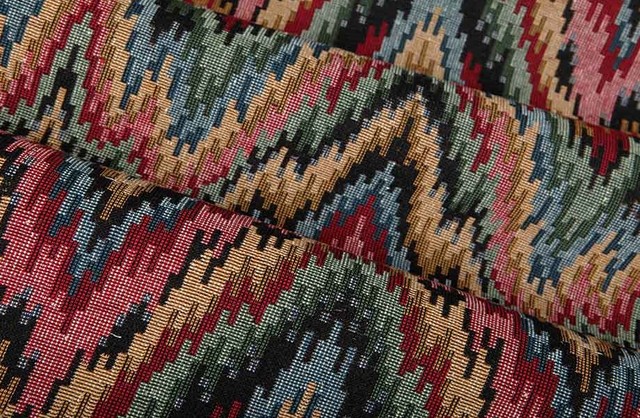 Keyah Southwestern Upholstery Fabric in Flame - American Southwest ...