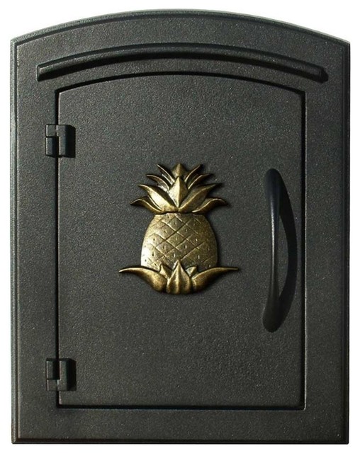 Manchester Security Drop Chute Mailbox With "Decorative Pineapple Logo"Faceplate