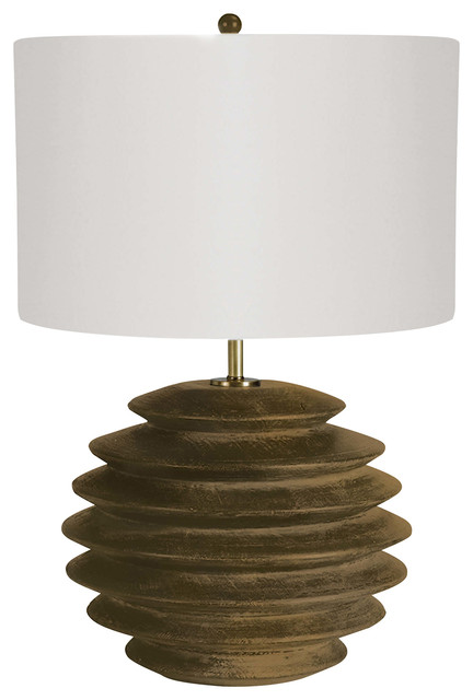 Accordion Table Lamp Round, Natural