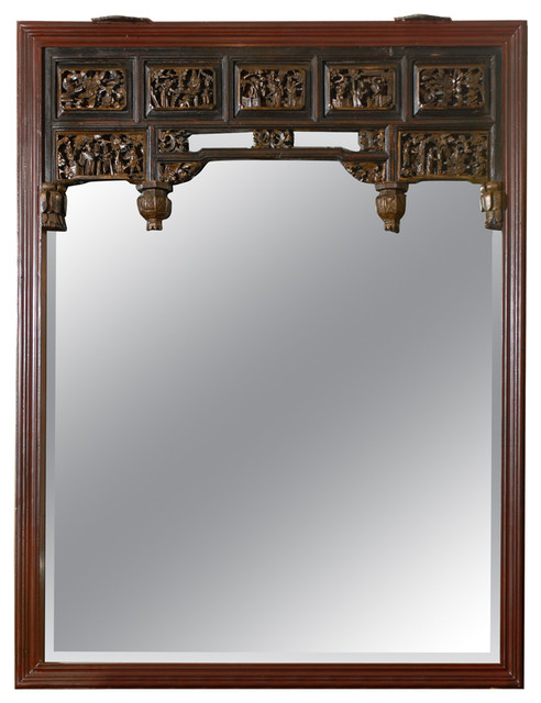 Consigned Carved Chinese Mirror Asian Wall Mirrors By Franya Waide Antiques 8026