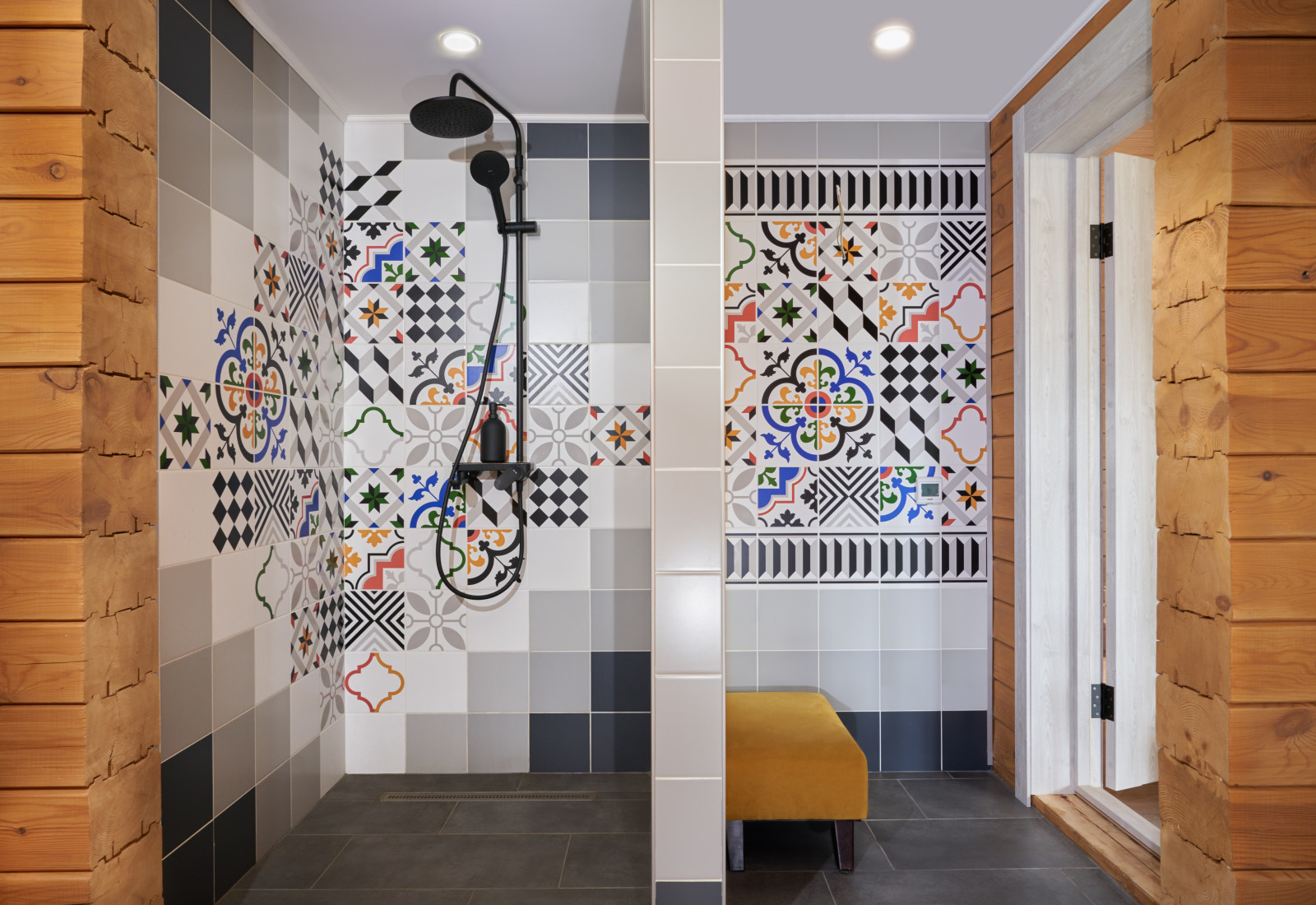 Геометрия цвета в банном домике