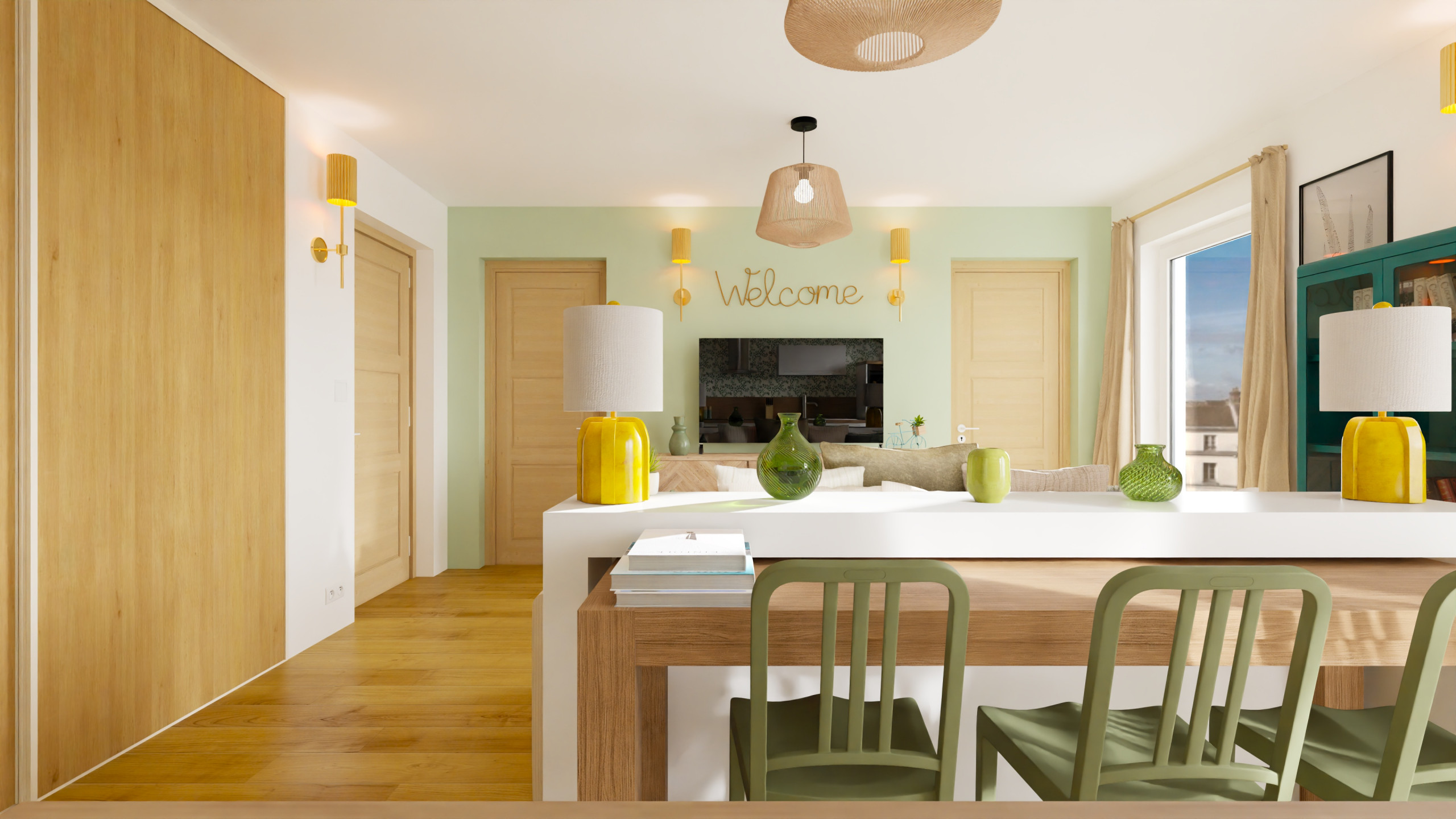 Aménagement total d'un appartement de 45 m²