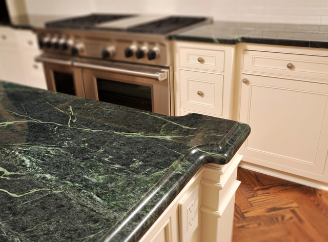 Greenwich Kitchen Green Serpentine Polished Countertops