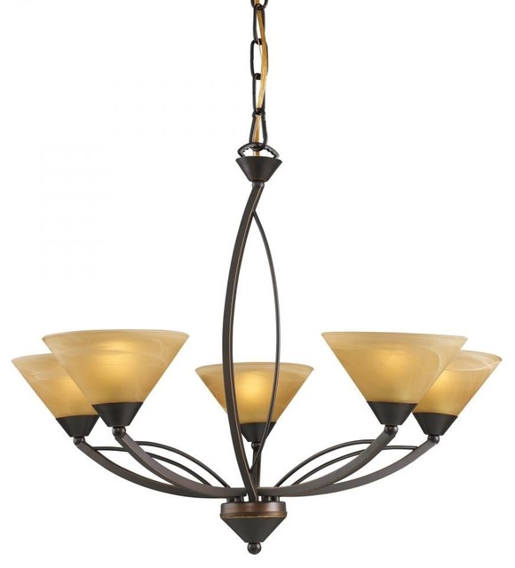 Elk Lighting Elysburg 5 Light Chandelier Aged Bronze And Tea Stained Gl Elk Lighting Elysburg 5 Light Chandelier Aged Bronze And Tea Stained Gl