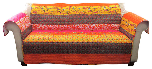 Royal Empire Furniture Protector Sofa Traditional Slipcovers And Royal Empire Furniture Protectors Sofa Tangerine