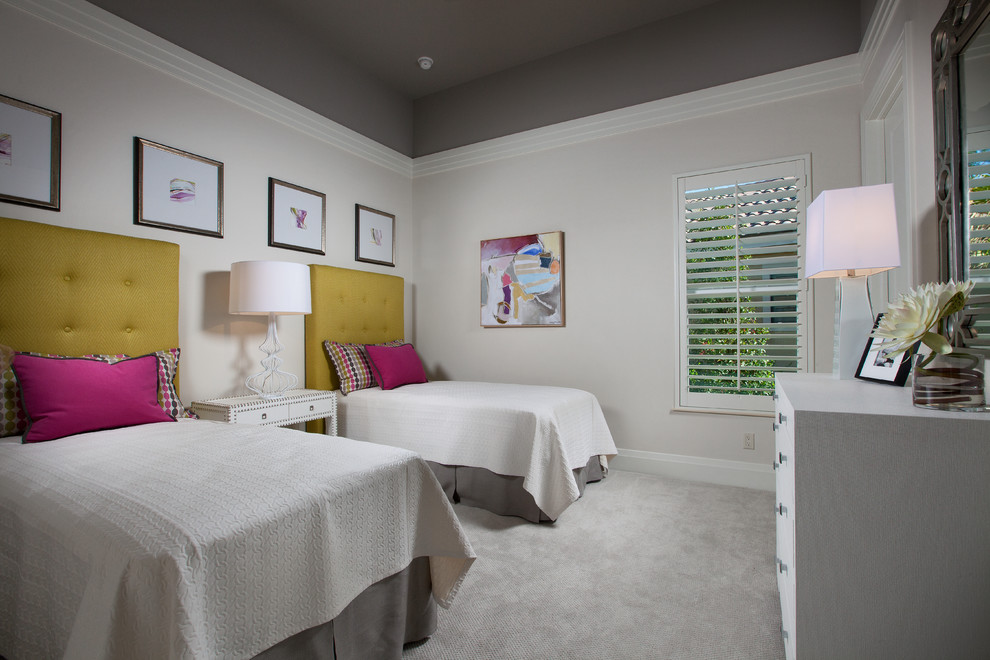 This is an example of a transitional guest bedroom in Other.