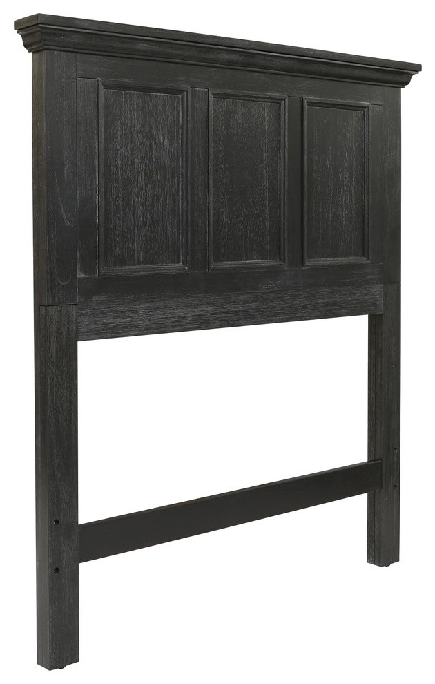 Farmhouse Basics Twin Bed Headboard Rustic Black Traditional