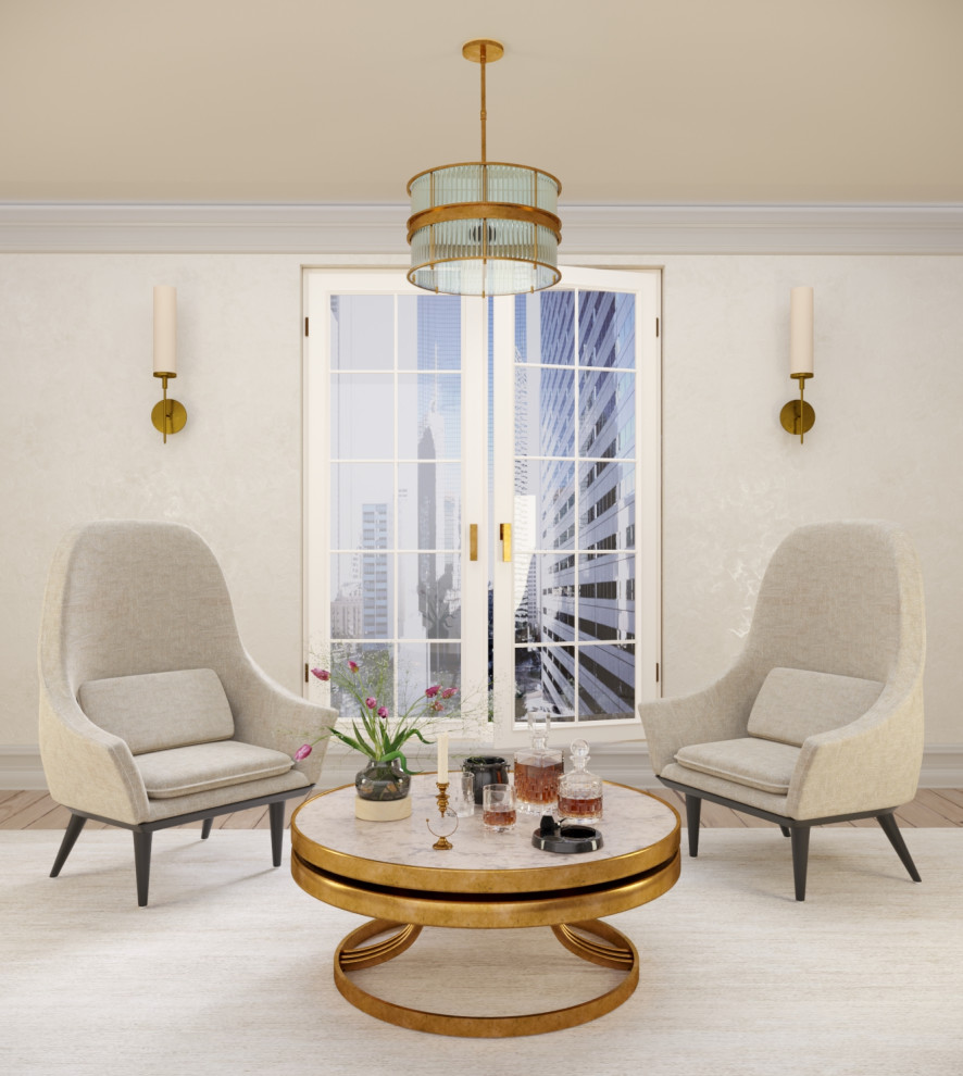 Визуализация группы стол и стульев.