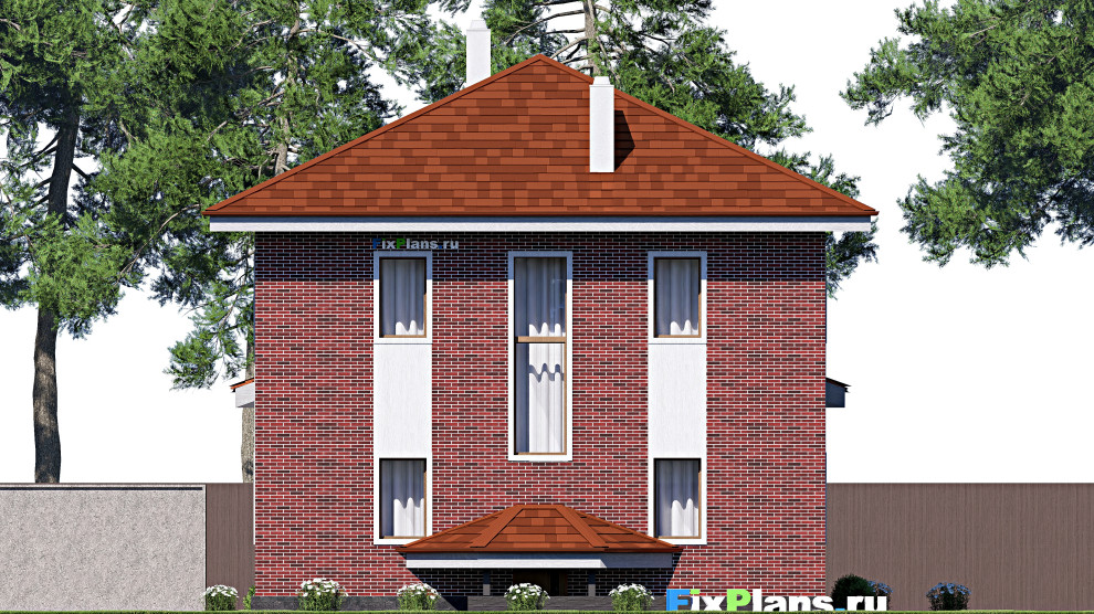 Проект двухэтажного дома 14х10 м S242м2 F-17468