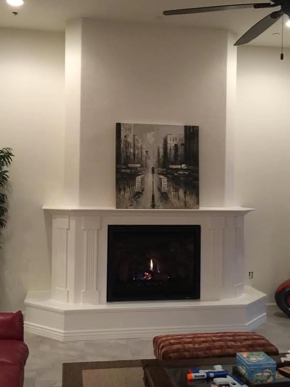 Transitional fireplace remodel