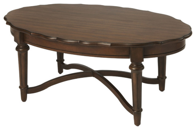 Butler Traditional Masterpiece Oval Dark Brown Coffee Table ...