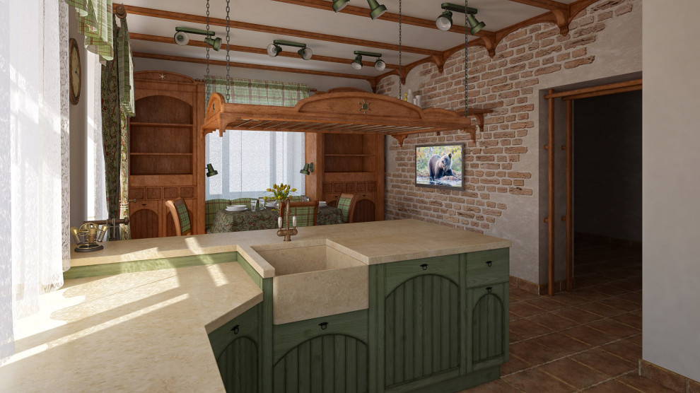 Кухня в загородном доме