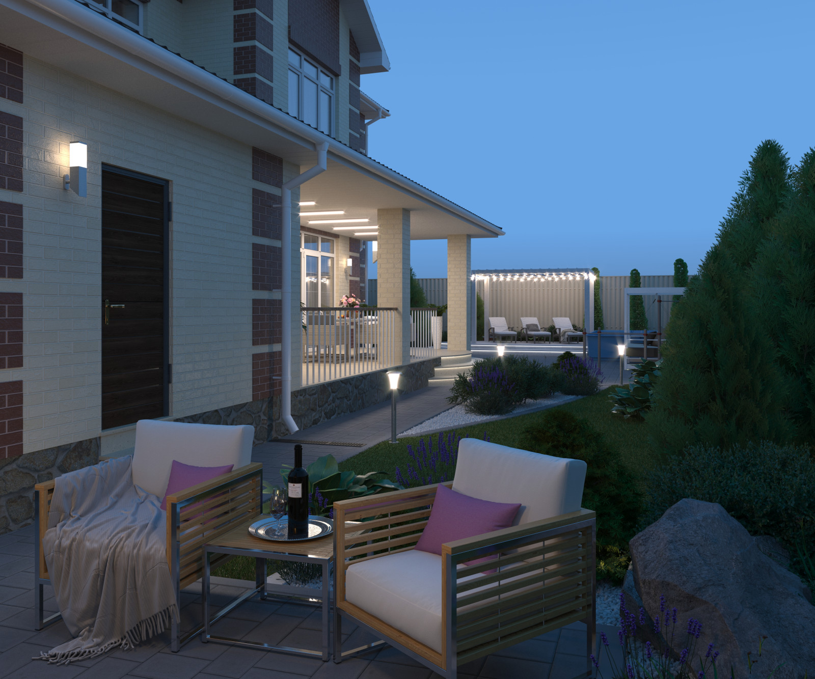 Благоустройство участка загородного дома