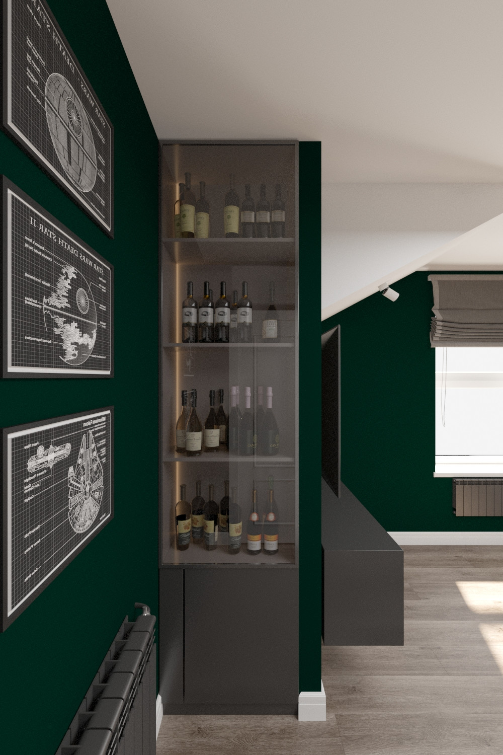 Яркий интерьер таунхауса