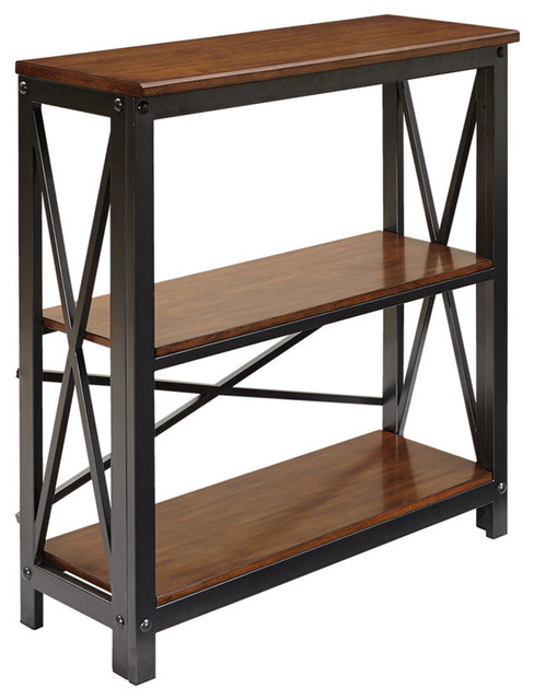 Ashley Shayneville Rustic Brown Medium Bookcase Industrial