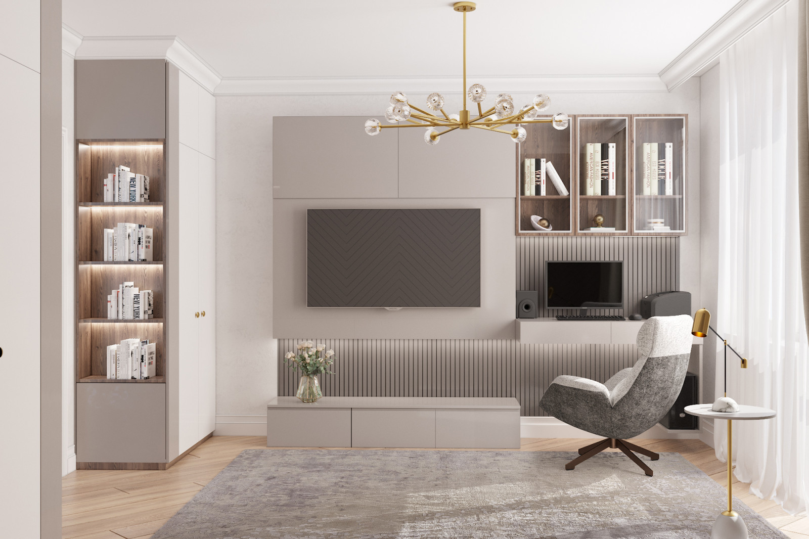 Дизайн - проект двухкомнатной квартиры 60 кв.м. г. Москва.