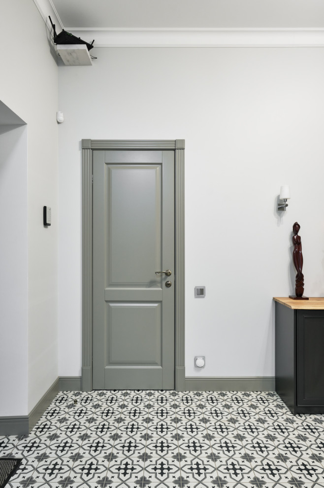 Кантри Ral 7030 в интерьере дома