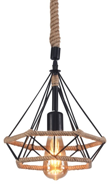 industrial rope pendant light