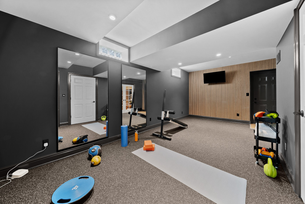 Luxury Basement Home Gym | Custom Design