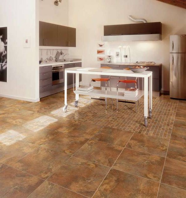 Porcelain Floor Tile in Kitchen Modern Kitchen Other by Tiles