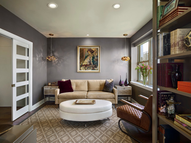 Mid Centruy Modern Apartment transitional-living-room