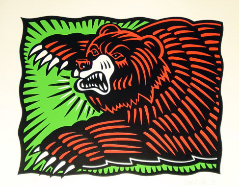 Burton Morris, The Bear, Silkscreen