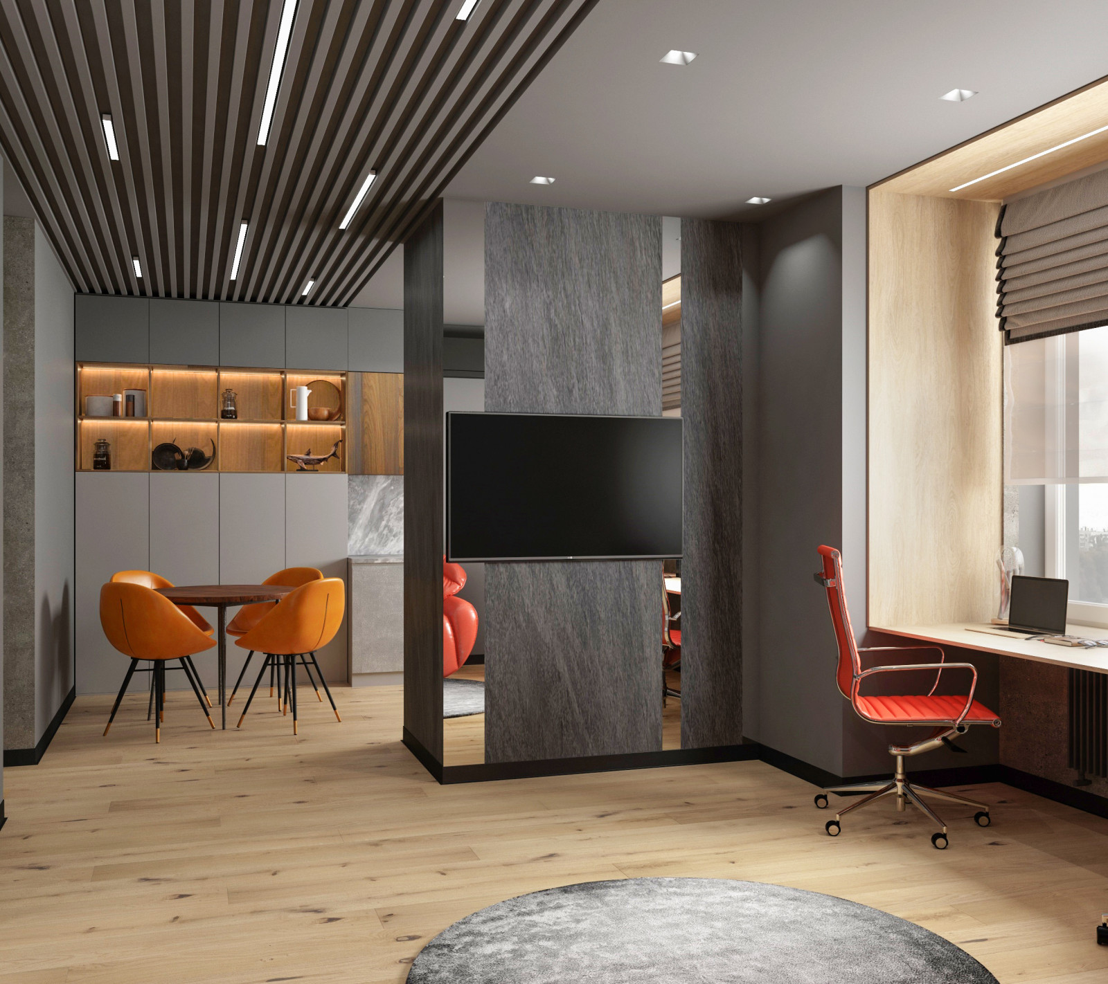 Дизайн-проект интерьера квартиры 61м2 в ЖК "Среда"