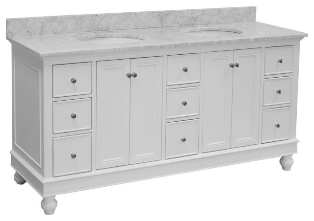 Bella 72 Double Bath Vanity Traditional Bathroom Vanities And Sink Consoles By Kitchen Collection Houzz - Home Decorators Collection Abbey Vanity