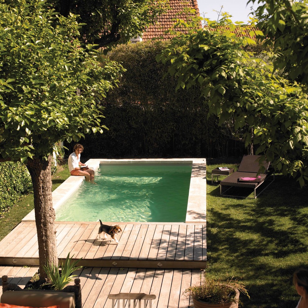 Design ideas for a country pool in Saint-Etienne.