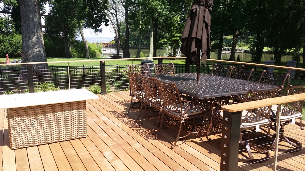 Example of a beach style deck design in Baltimore