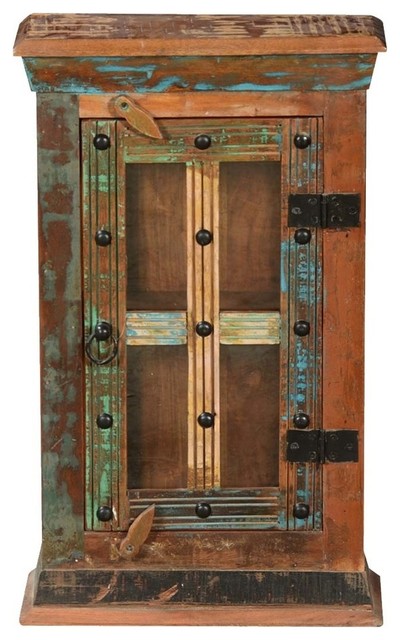 Rustic Patches Reclaimed Wood Mini Display Cabinet W Glass Door Farmhouse Storage Cabinets By Sierra Living Concepts - Small Glass Door Cabinet Rustic Patches Reclaimed Wood Mini Display Cabinet W Glass Door Farmhouse Storage Cabinets By Sierra Living Concepts - Small Glass Door Cabinet