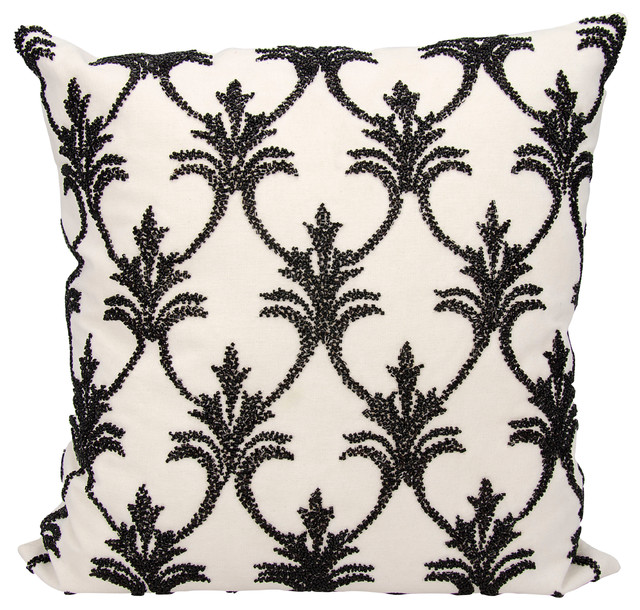 Mina Victory Luminescence Fleur De Lis Pillow Contemporary