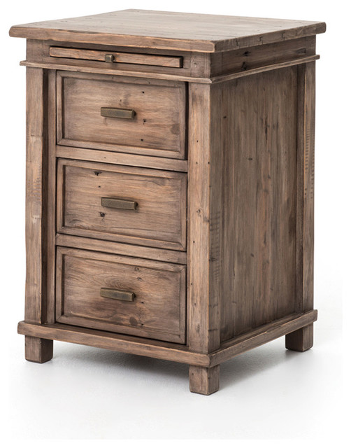 Settler Bedside Cabinet 3 Drawer - Traditional - Nightstands And