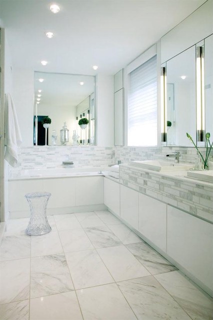 White bathroom - Contemporary - Bathroom - Other