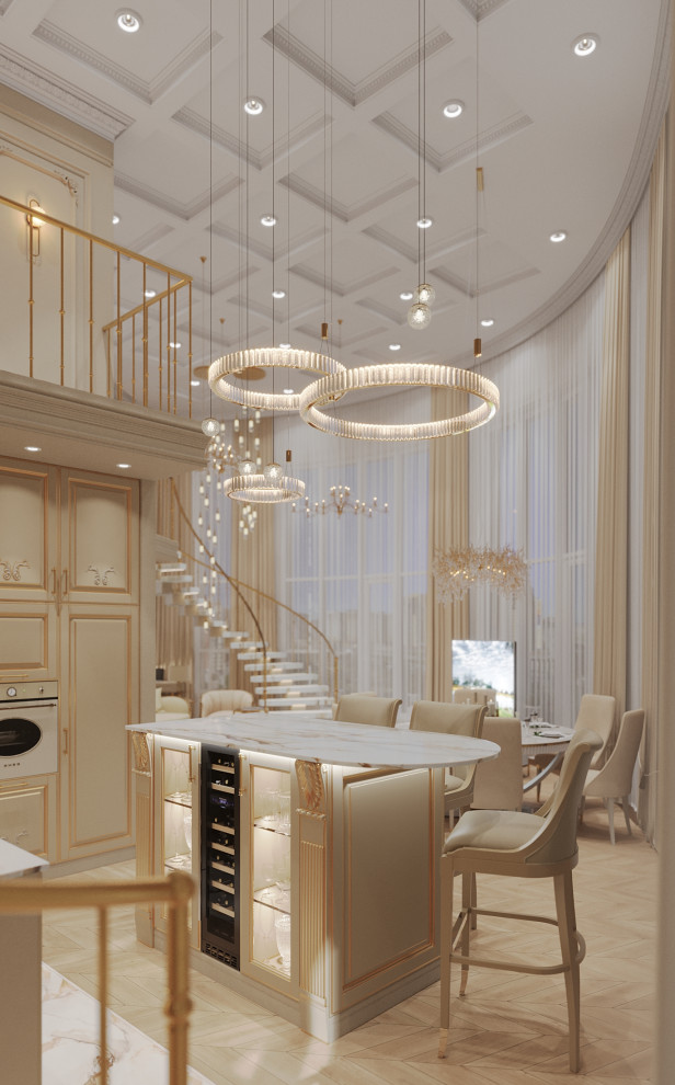 Интерьер 2-ух уровневой квартиры_ "АРОМАТ САДОВ"