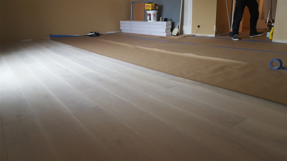 7 inch grey engineered glued down