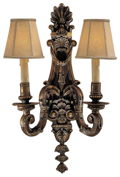 Shop Houzz Flemish Brass 2 Light 12