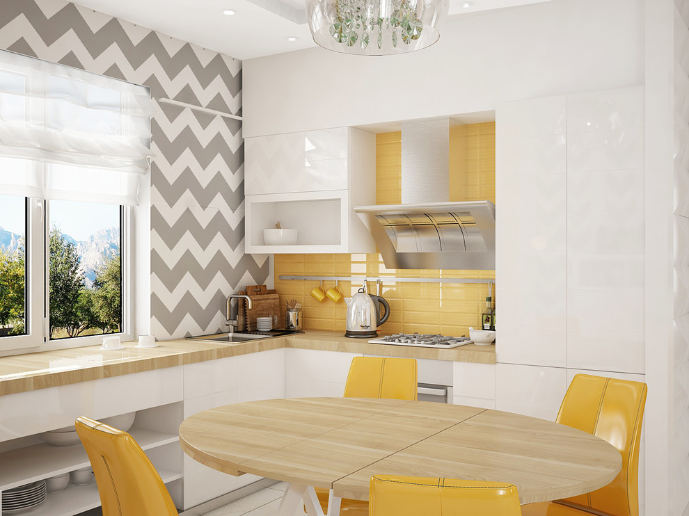 Яркий дизайн дома в стиле Фьюжн