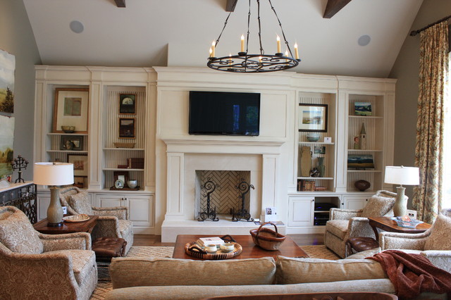 Family Room  Built Ins  Traditional Living  Room  