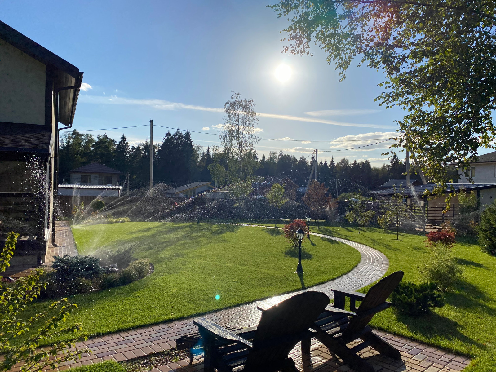 КП Никольское Лесное. Ландшафт, Автоматический полив.