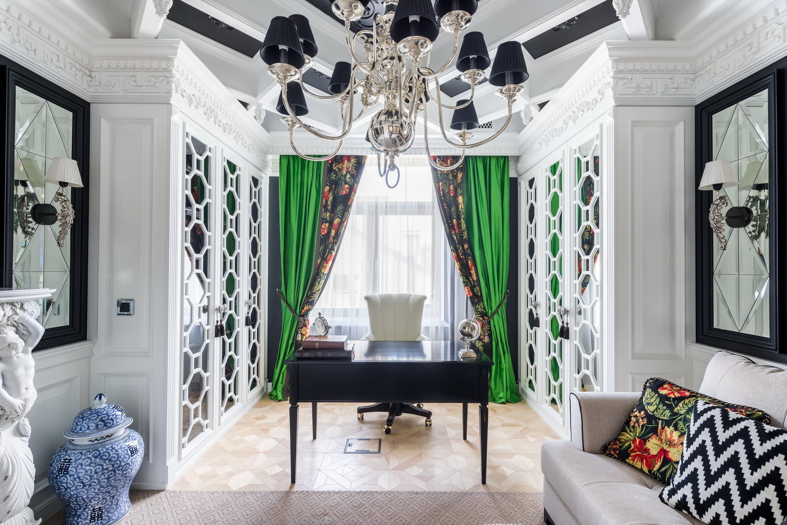 Интерьер квартиры в стиле современной классики с элементами Ар-Деко в Петербурге